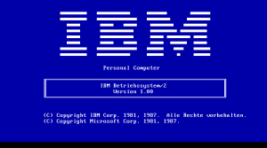 IBM BS/2 Version 1.00 Startbildschirm